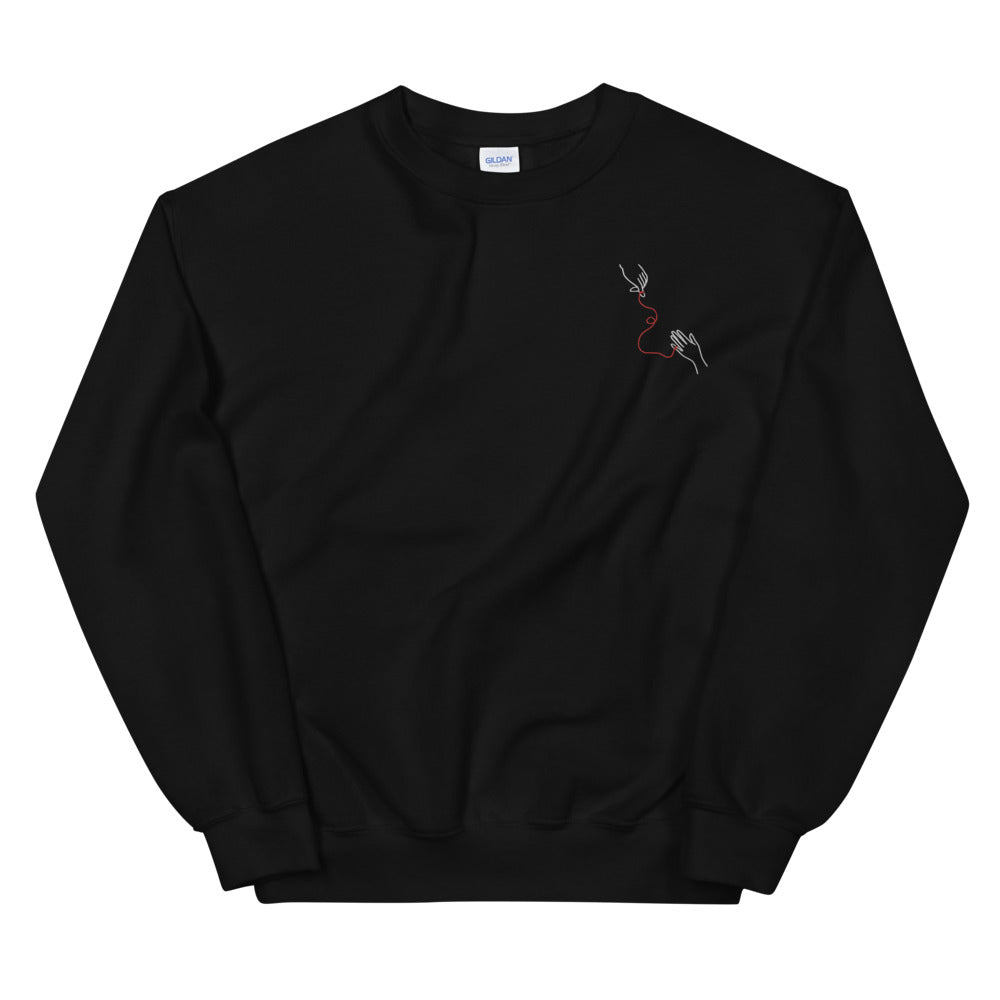 Embroidery Red String Sweatshirt