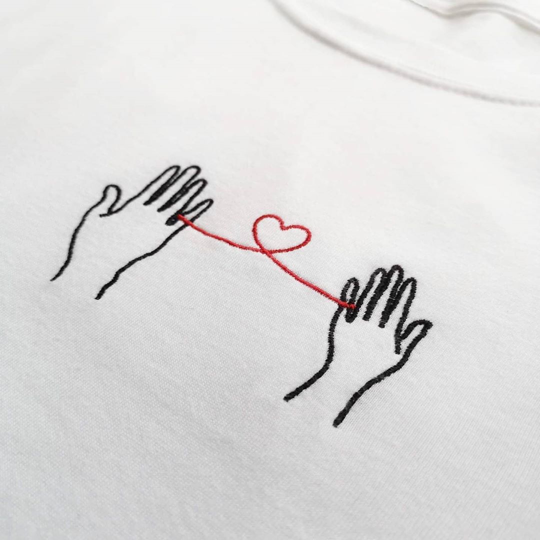 Embroidery Heart Hoodie
