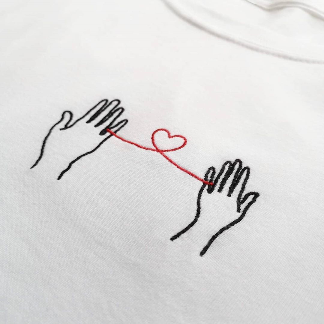 Embroidery Heart Sweatshirt