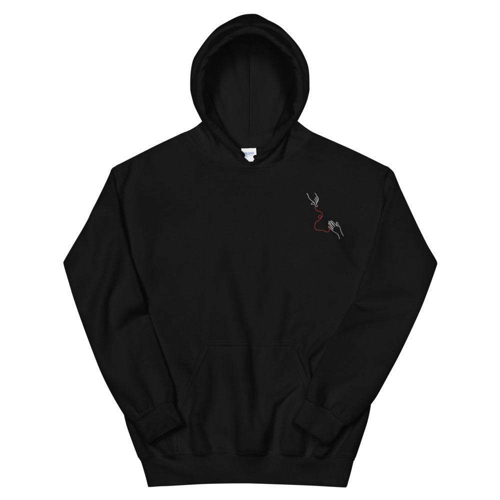 Embroidery Red String Hoodie