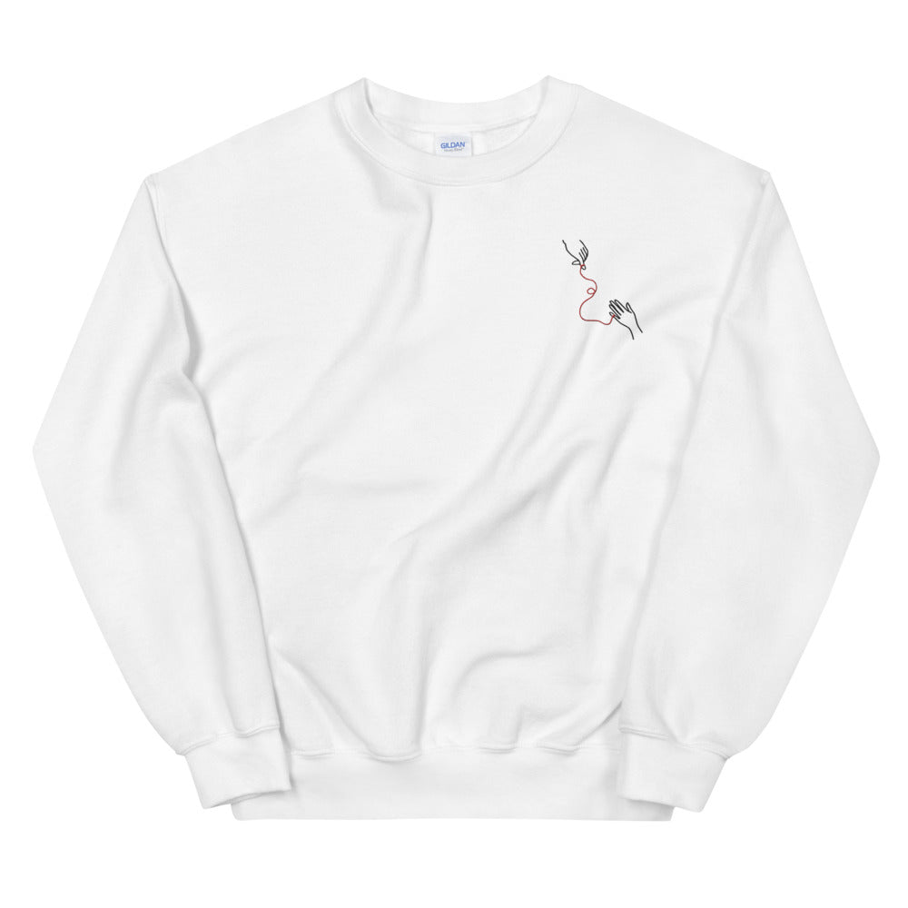 Embroidery Red String Sweatshirt