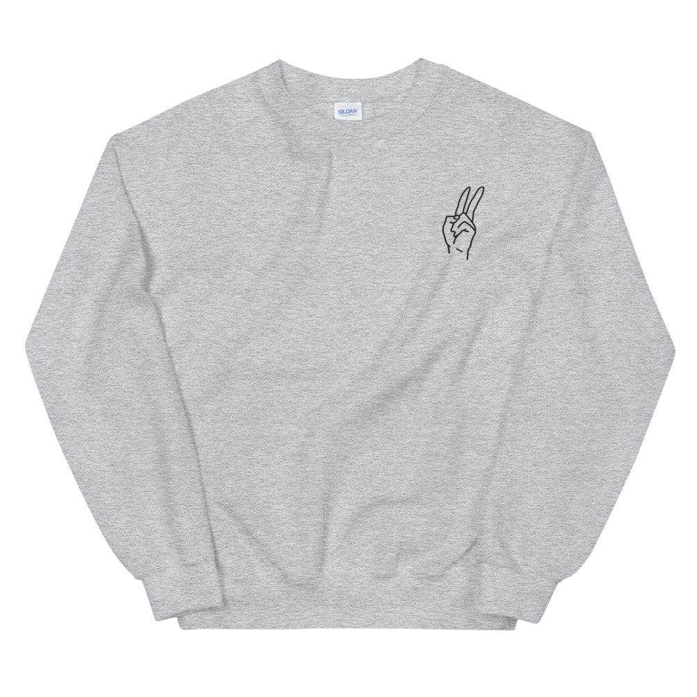 Embroidery Peace Sweatshirt